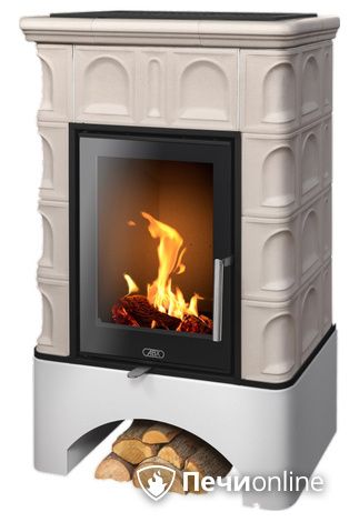 Печь-камин ABX Britania KI, белый цоколь, перламутр в Щербинке